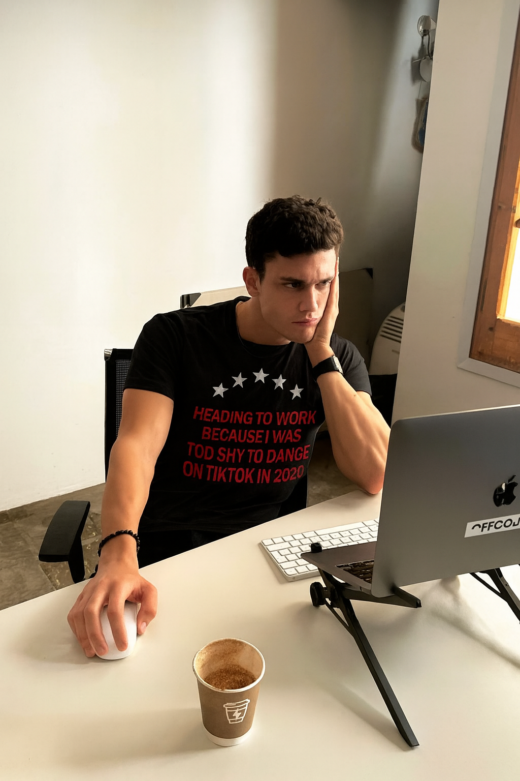 Too Shy To Dance - B/W Unisex Tshirt