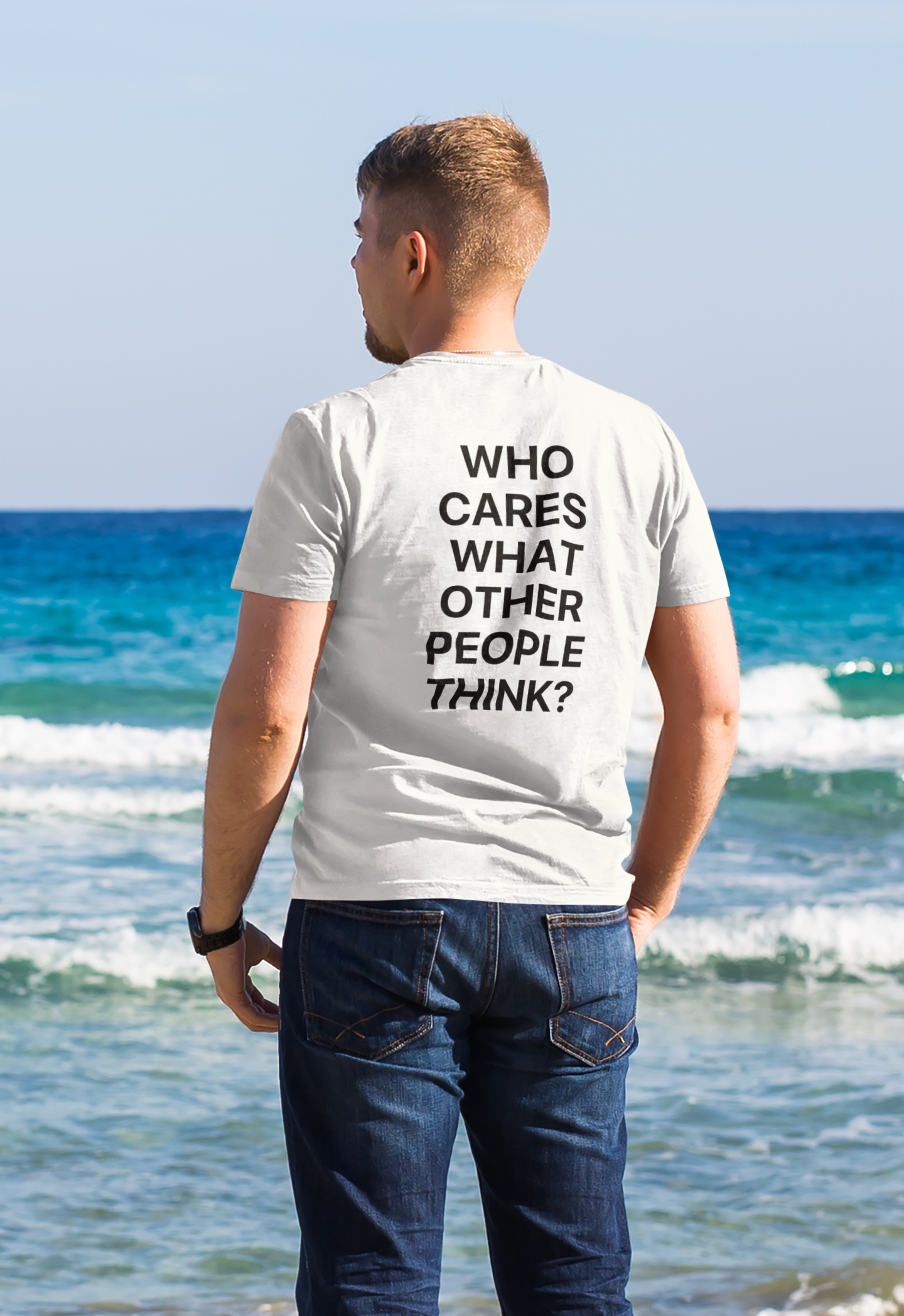 GIU - Who Cares - White Tshirt