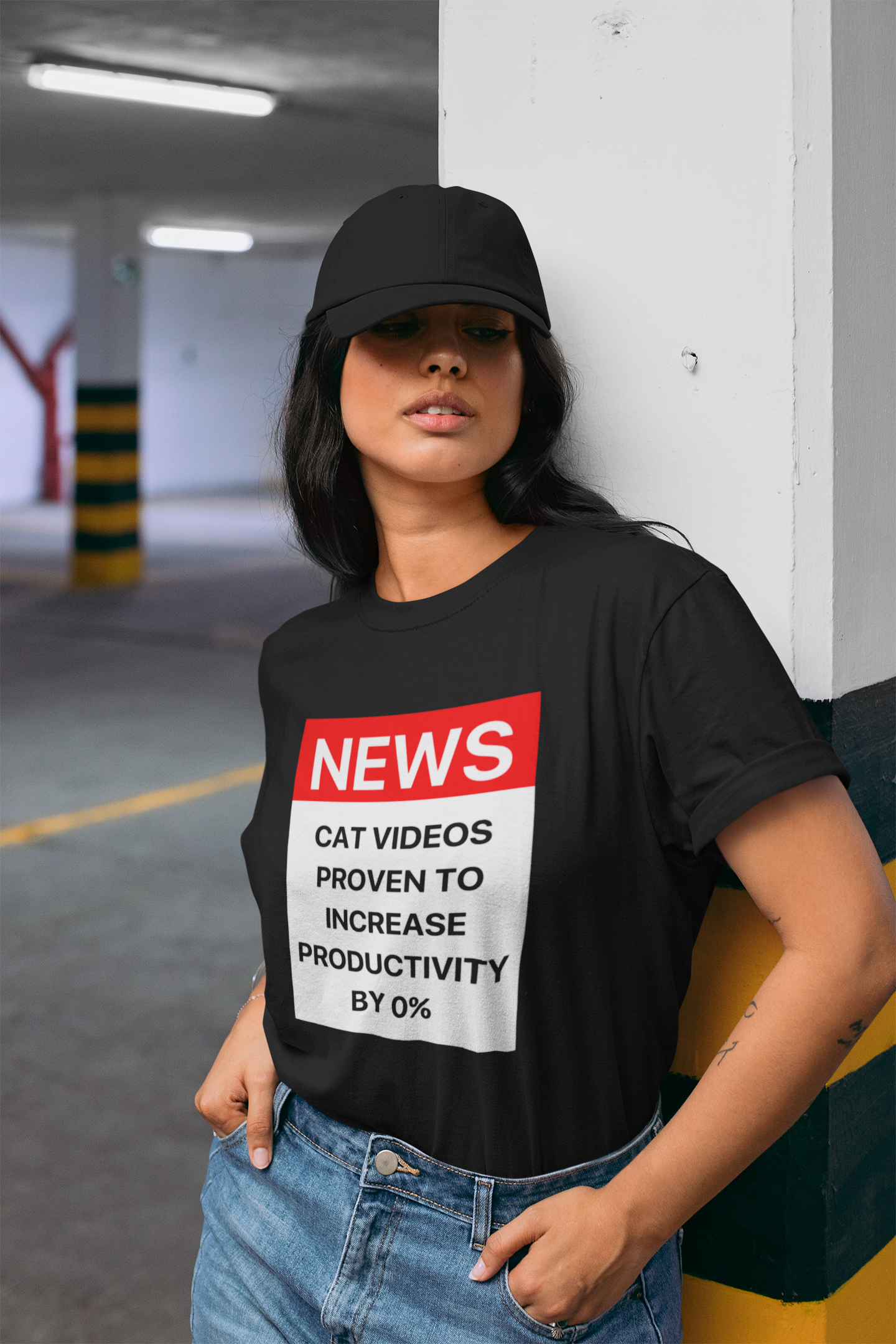 GIU - Cat Videos - Black Tshirt