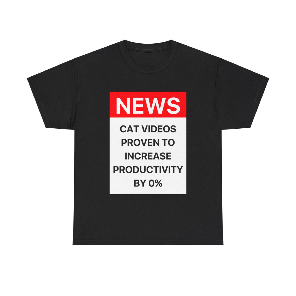 GIU - Cat Videos - Black Tshirt