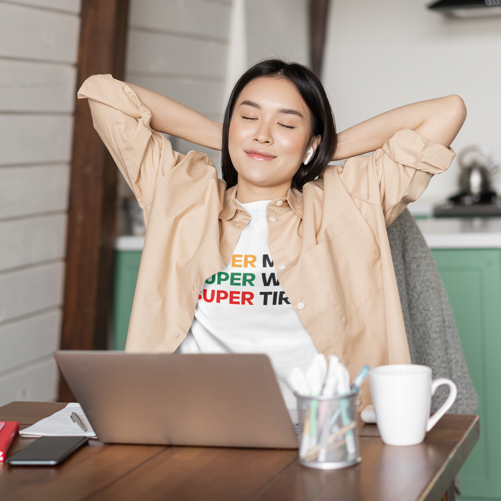 GIU - Super Mom - White Tshirt