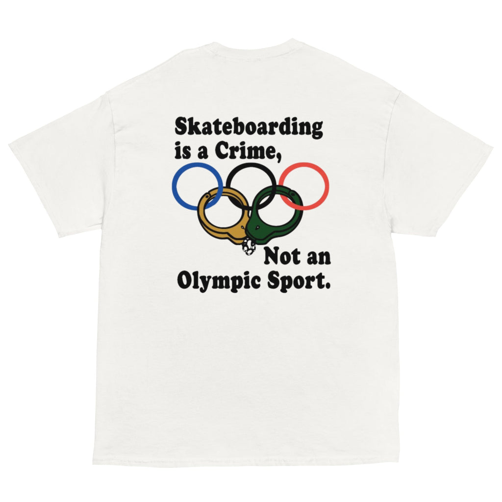 GIU - Skateboard is a Crime - White Tshirt